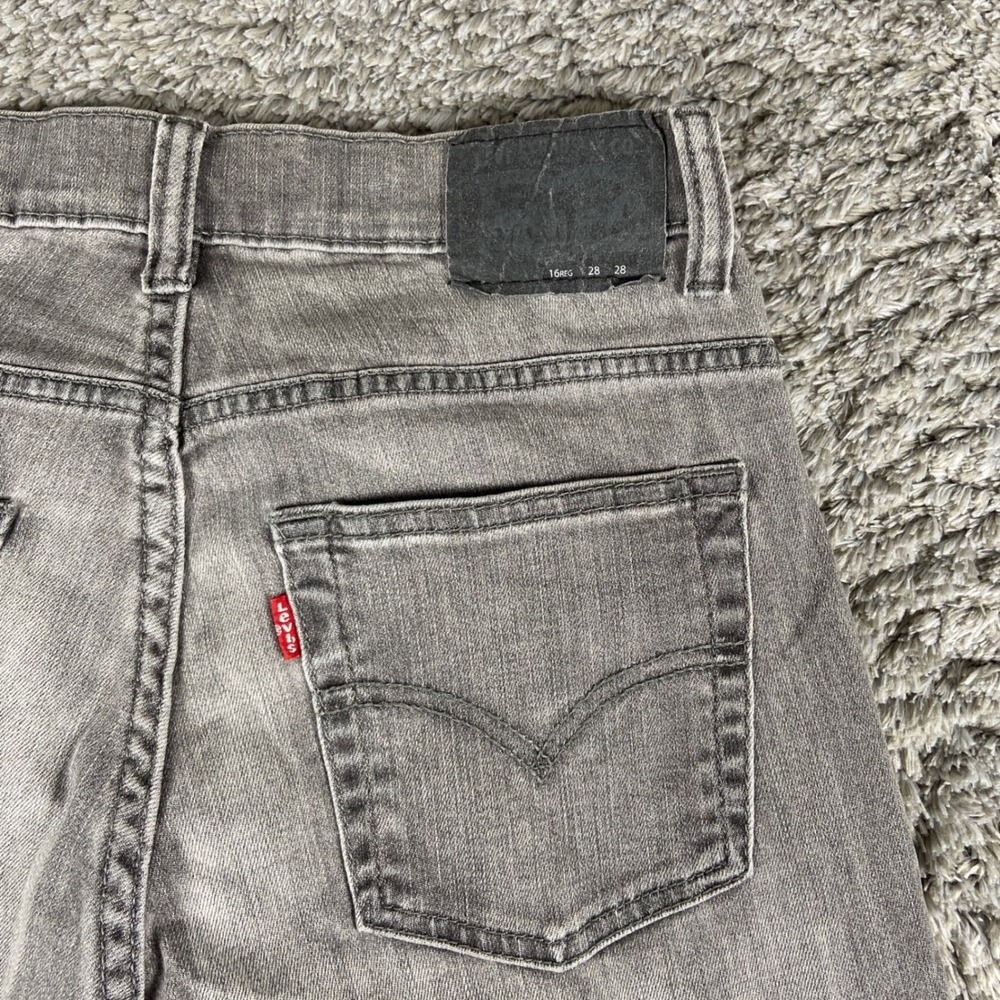 Levis 511 Performance Slim Jeans Womens 16‎ Reg 28x28 Grey Denim Stretch Grunge